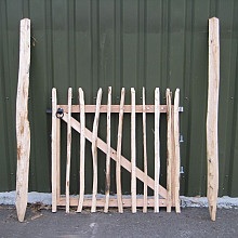 kastanjehouten dubbele poort incl. 2 poortpalen 120x240cm